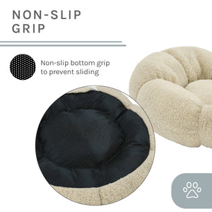Chloe 19.68'' Cuddler Dog Bed In Beige