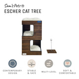 Escher Cat Tree 23.5'' In Dark Walnut