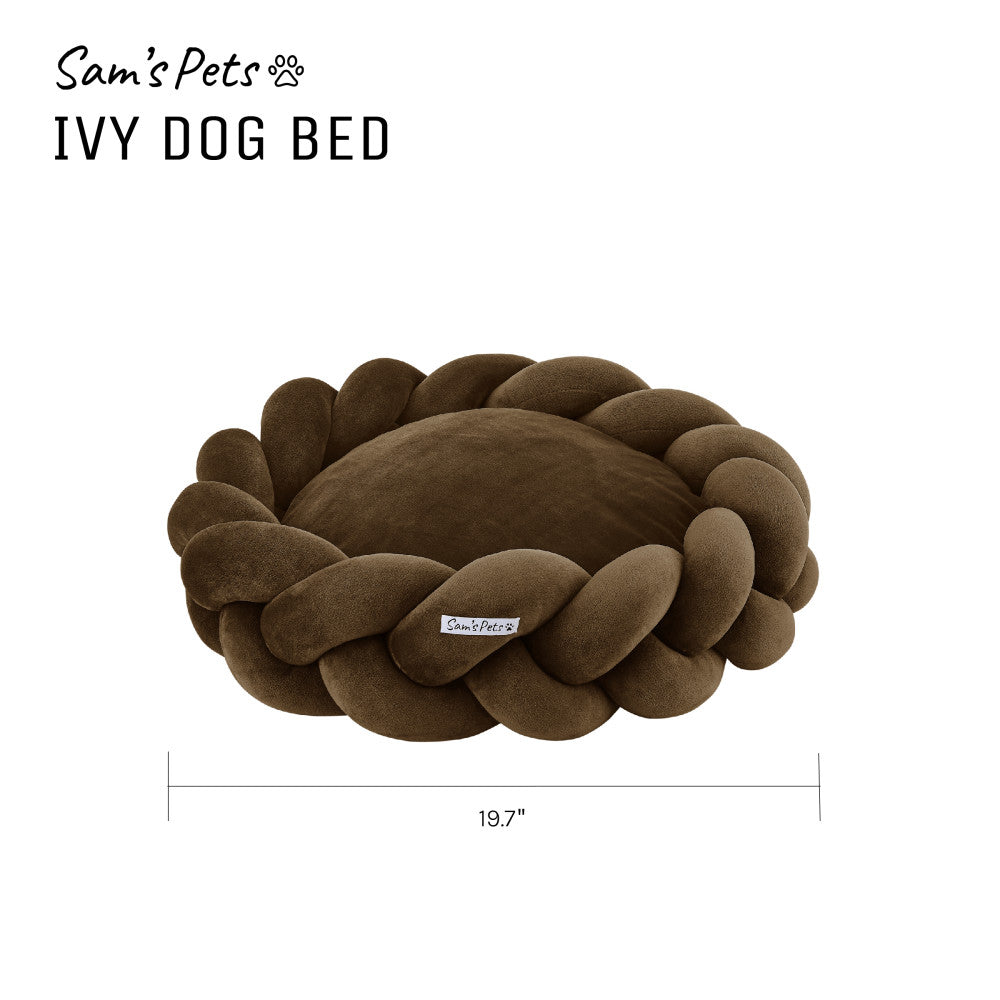 Ivy 20'' Dog Bed In Brown