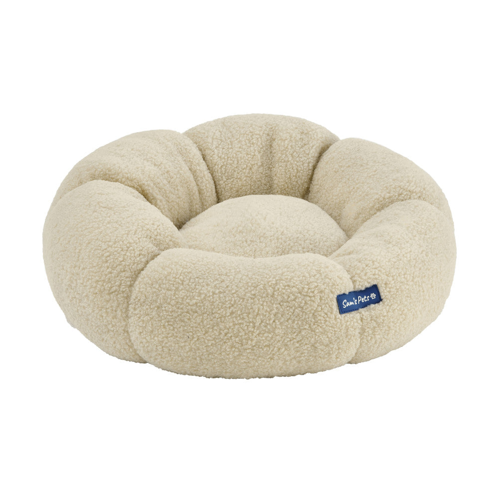 Chloe 23.62'' Cuddler Dog Bed In Beige