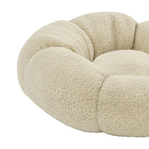 Chloe 23.62'' Cuddler Dog Bed In Beige