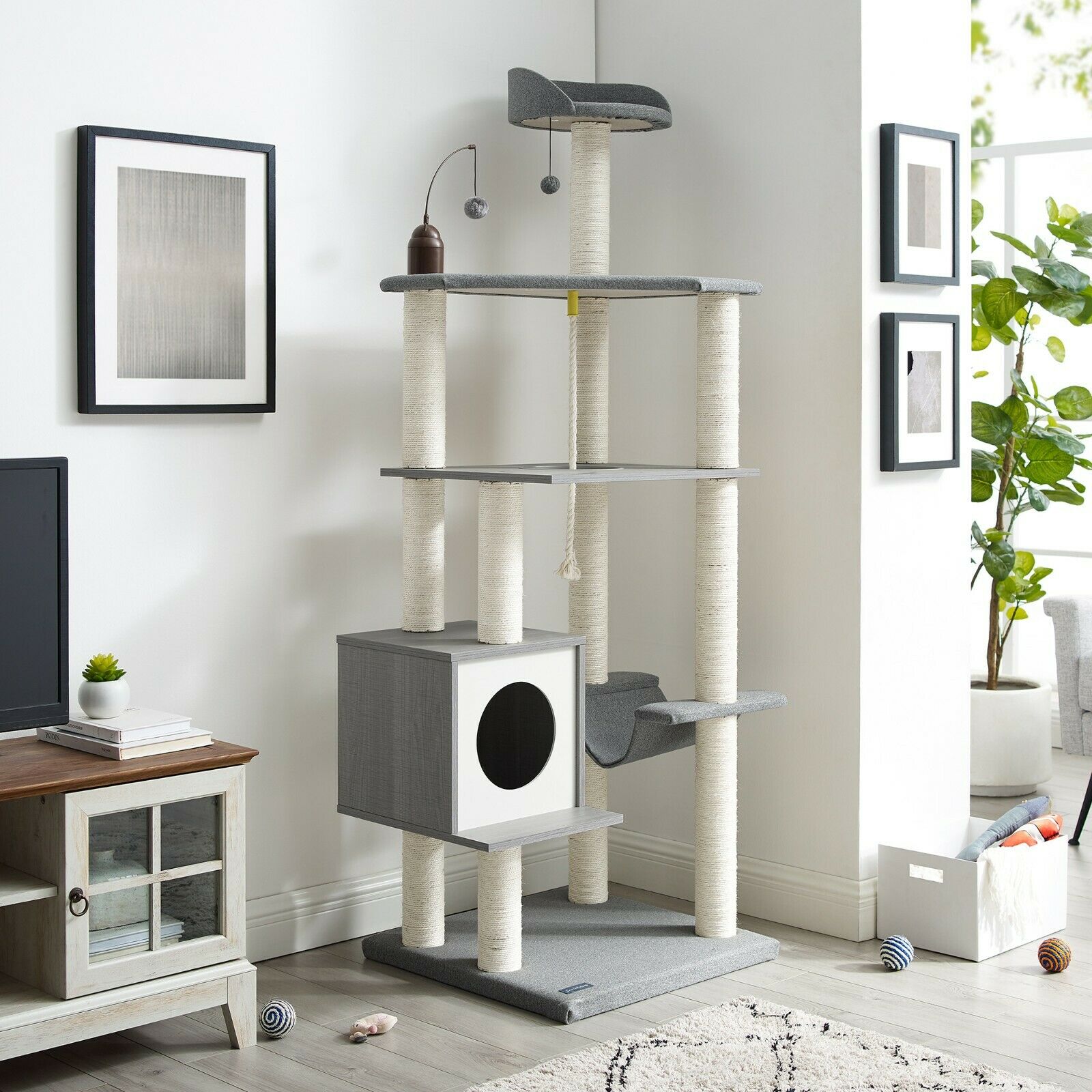 Tyrone® 70 inch Gray Cat Tree