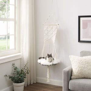 Lucy Macramé White Cat Tree