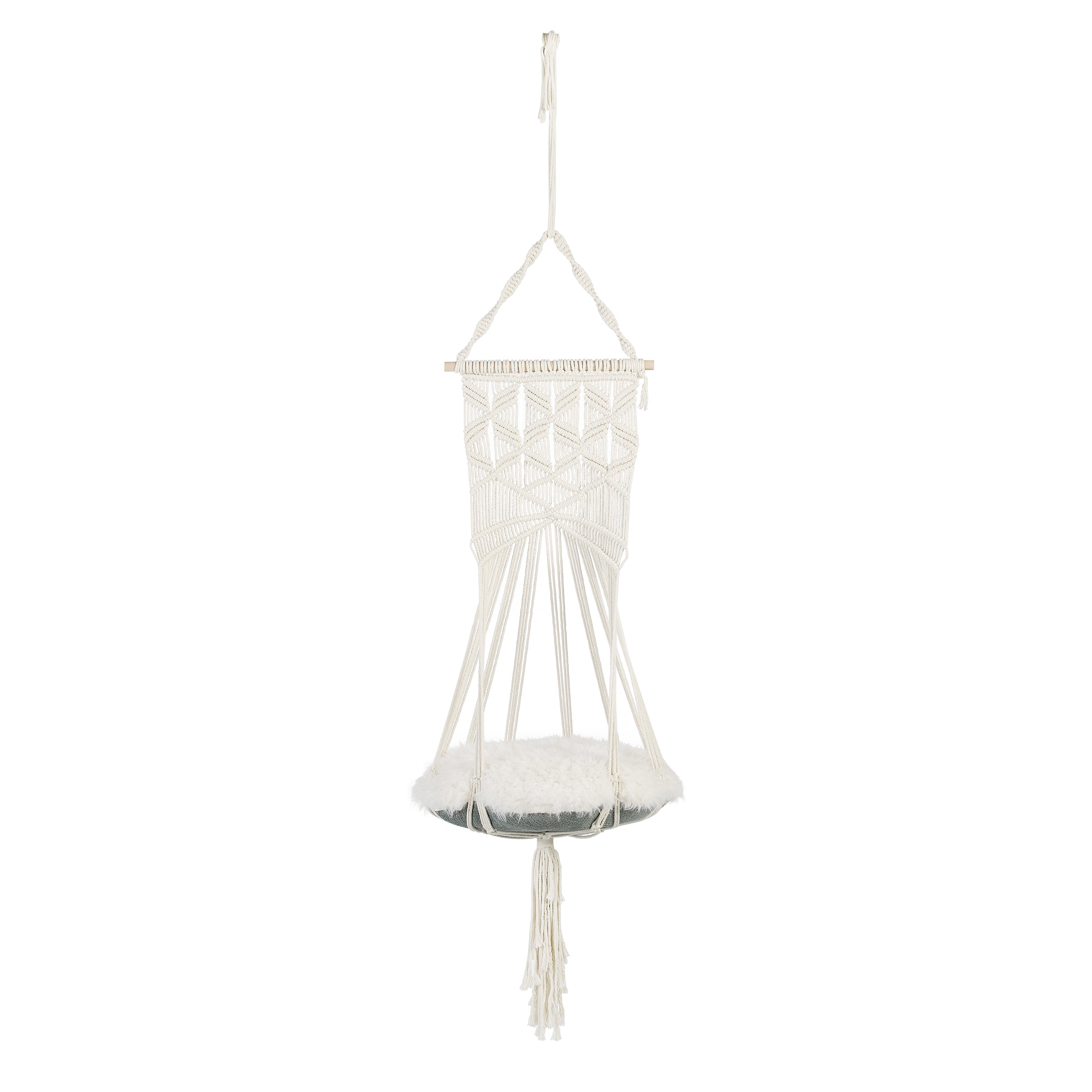 Lucy Macramé White Cat Tree