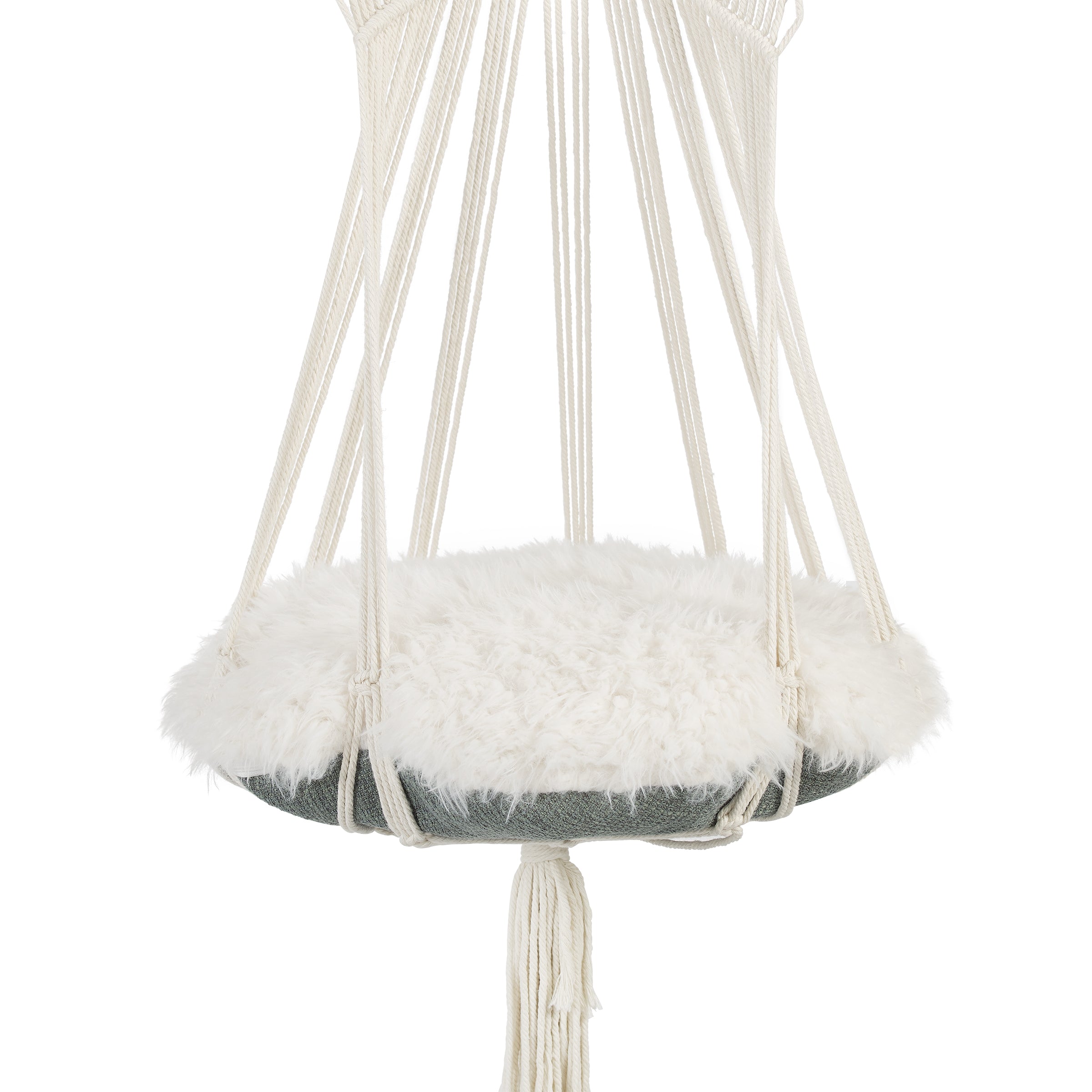Lucy Macramé White Cat Tree