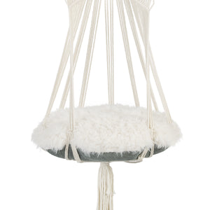 Lucy Macramé White Cat Tree