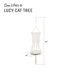 Lucy Macramé White Cat Tree