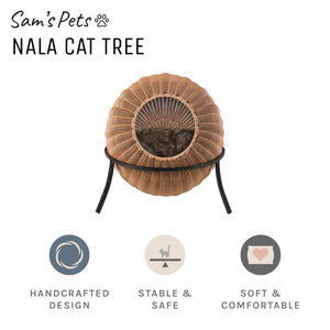 Nala Brown Wicker Cat Condo