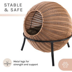 Nala Brown Wicker Cat Condo