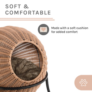 Nala Brown Wicker Cat Condo