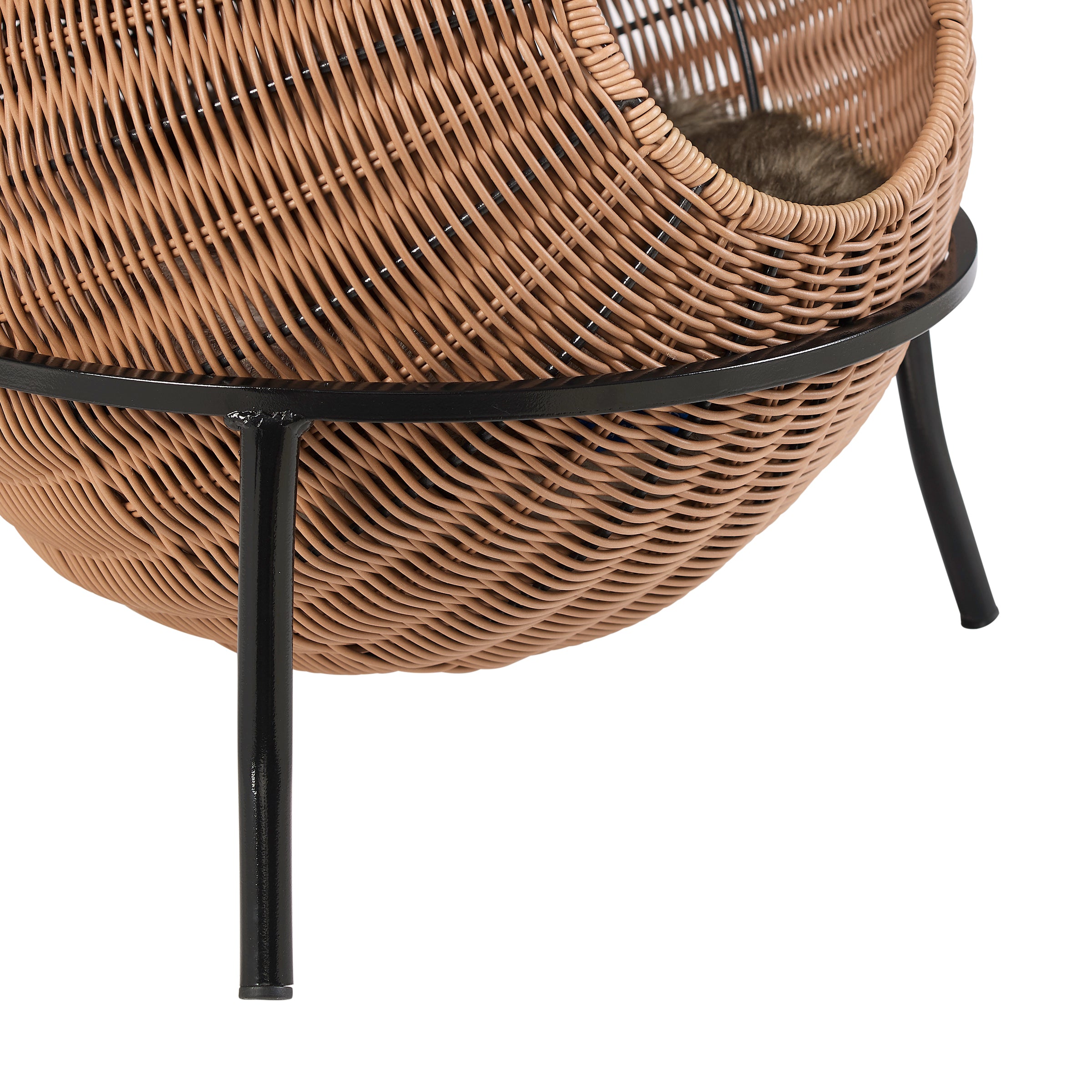 Nala Brown Wicker Cat Condo