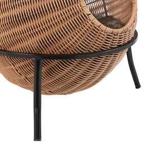 Nala Brown Wicker Cat Condo