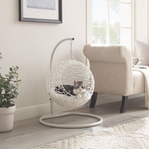 Nala Hanging Egg Cat Condo White