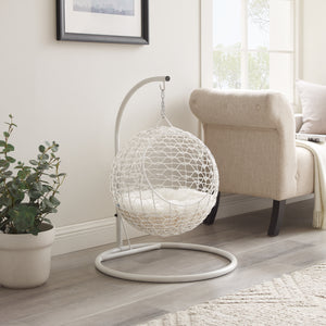 Nala Hanging Egg Cat Condo White