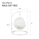Nala Hanging Egg Cat Condo White