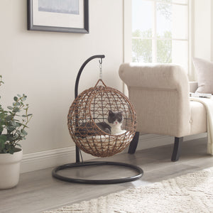 Nala Hanging Egg Cat Condo Brown