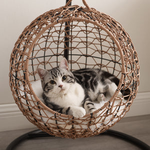 Nala Hanging Egg Cat Condo Brown