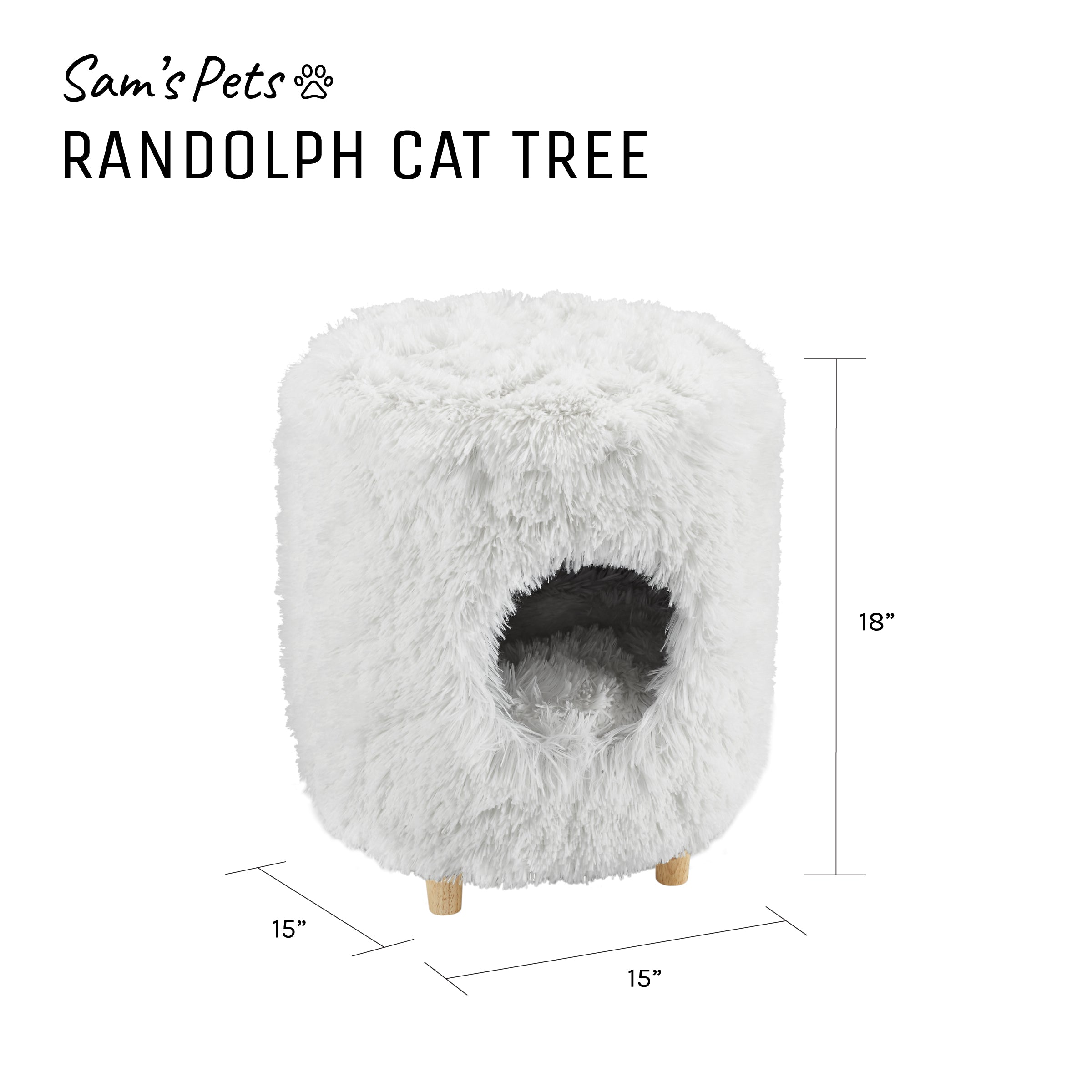 Rocket® 18" White Cat Tree Cylinder