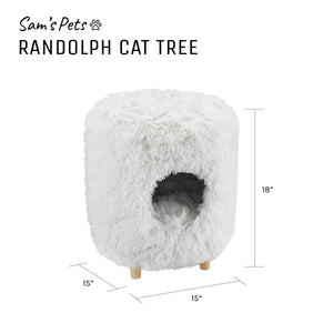 Rocket® 18" White Cat Tree Cylinder