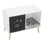 Black and White Cat Tree End Table