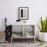 Convertible® 22" Black and White Cat Tree End Table