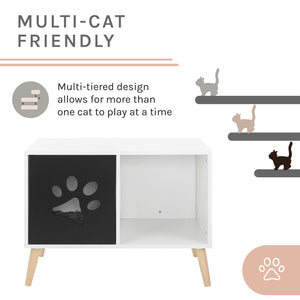 Convertible® 22" Black and White Cat Tree End Table