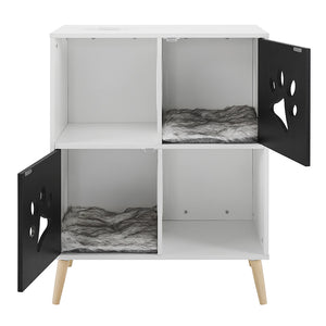 Black and White Cat Tree End Table
