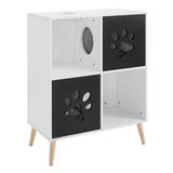 Black and White Cat Tree End Table