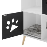 Black and White Cat Tree End Table