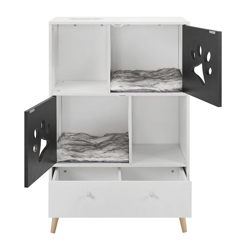 Black and White Cat Tree End Table