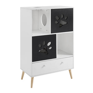 Black and White Cat Tree End Table