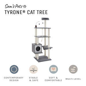 Tyrone® 70 inch Gray Cat Tree
