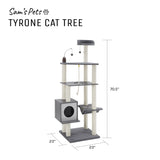 Tyrone® 70 inch Gray Cat Tree