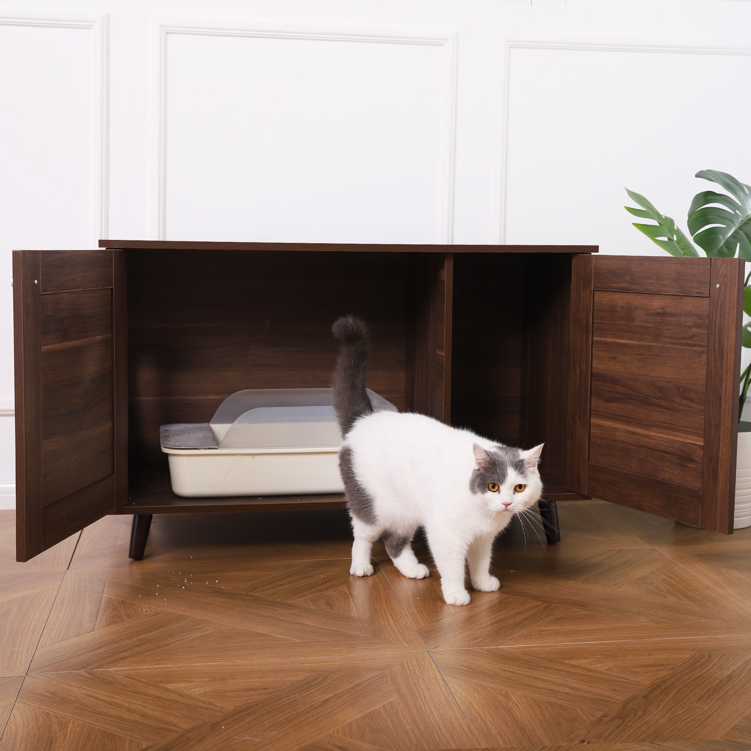 Becky 24.5" Brown Cat Tree End Table