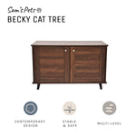 Becky 24.5" Brown Cat Tree End Table