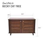 Becky 24.5" Brown Cat Tree End Table