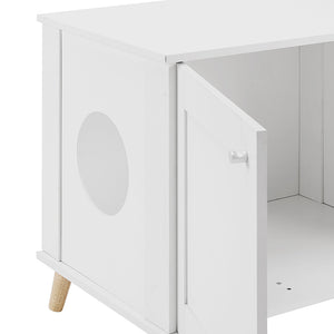 White Cat Tree End Table