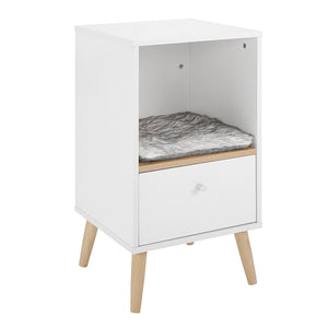 White Cat Tree with Drawer