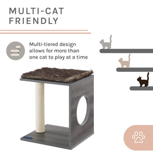 Sheree® 17" Gray Brown Cat Tree
