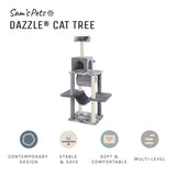 Dazzle® 59" Gray Cat Scratching Tree