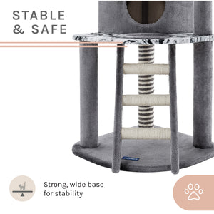 Dazzle® 47" Gray Cat Scratching Tree
