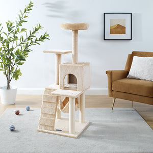 Double Decker 51" Cream Cat Tree
