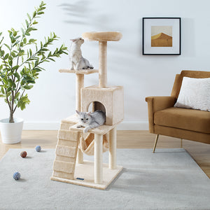 Double Decker 51" Cream Cat Tree