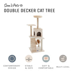 Double Decker 51" Cream Cat Tree