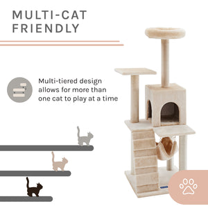 Double Decker 51" Cream Cat Tree