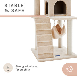 Double Decker 51" Cream Cat Tree