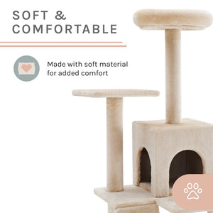 Double Decker 51" Cream Cat Tree