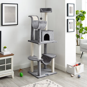 Submarine 60" Gray Hard Box Cat Tree