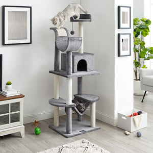 Submarine 60" Gray Hard Box Cat Tree
