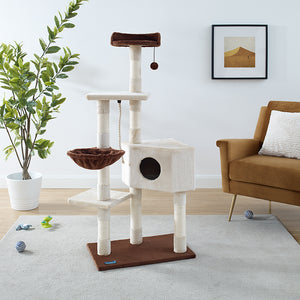 Sam 54" White Cat Tree